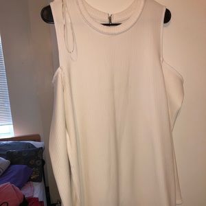 Cream Off-Shoulder Dress; W 3X